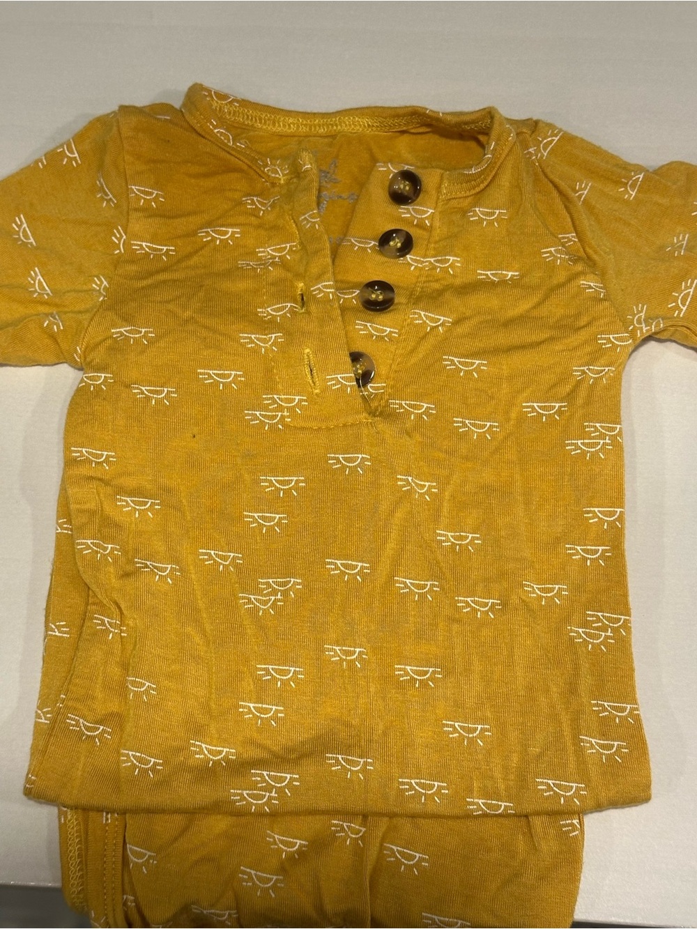 Infant Mustard Yellow Henley night gown